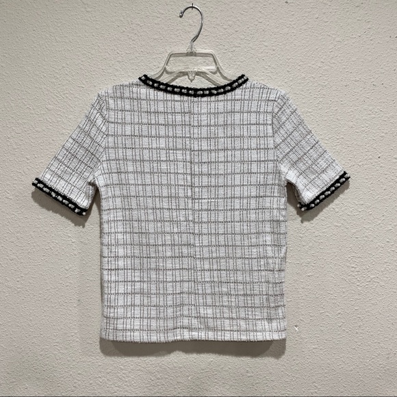 ZARA Short Sleeve Ivory Top (worn once) - Picture 5 of 7